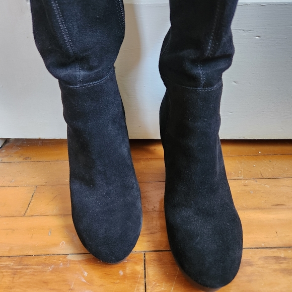 Nine West Nwaloysa Black suede boots Size - Picture 3 of 9